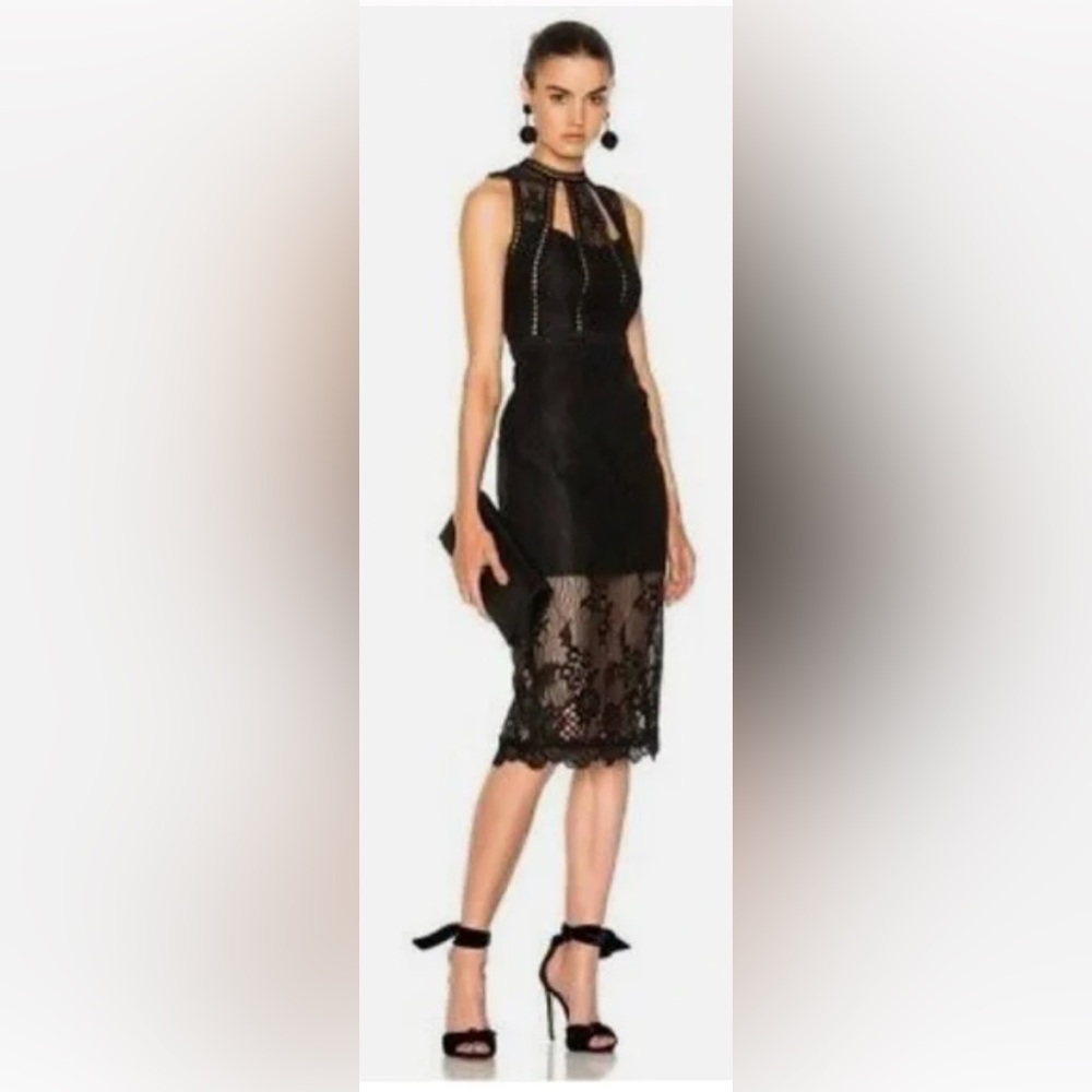 Alexis Black Lace Midi Dress